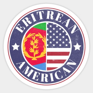 Proud Eritrean-American Badge - Eritrea Flag Sticker